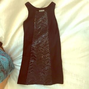 Elisa B black sequin mini dress